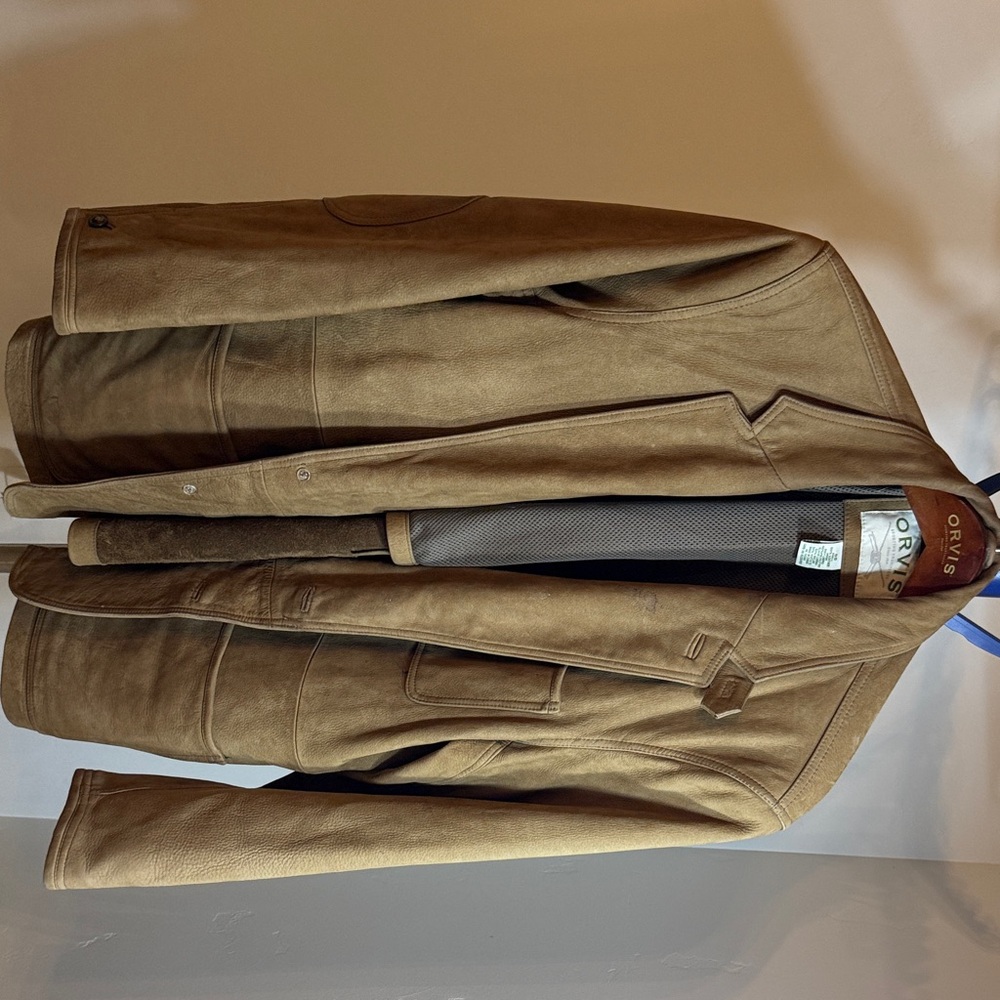 Orvis Men’s Tan Leather Jacket